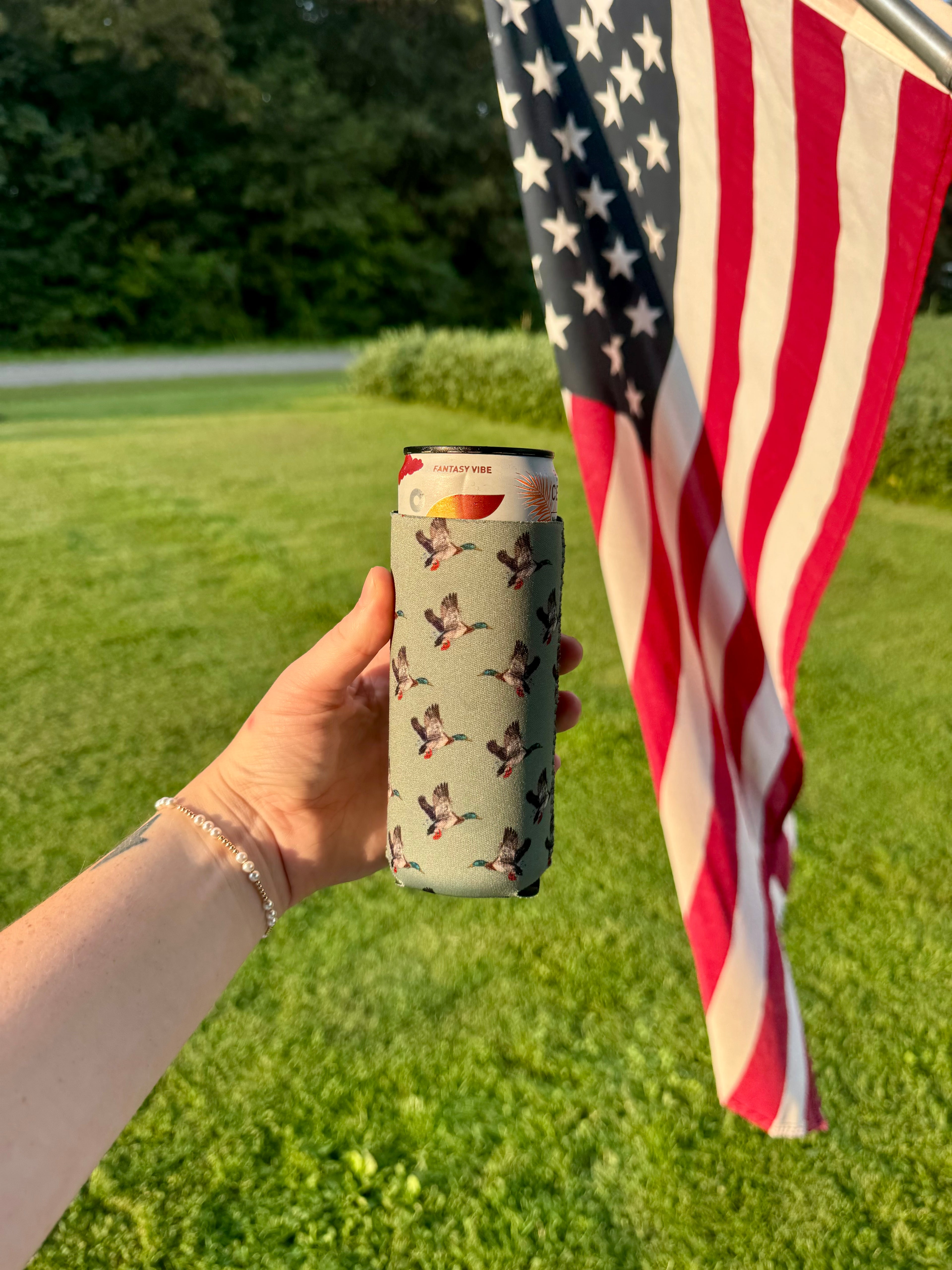 Green Duck Koozie