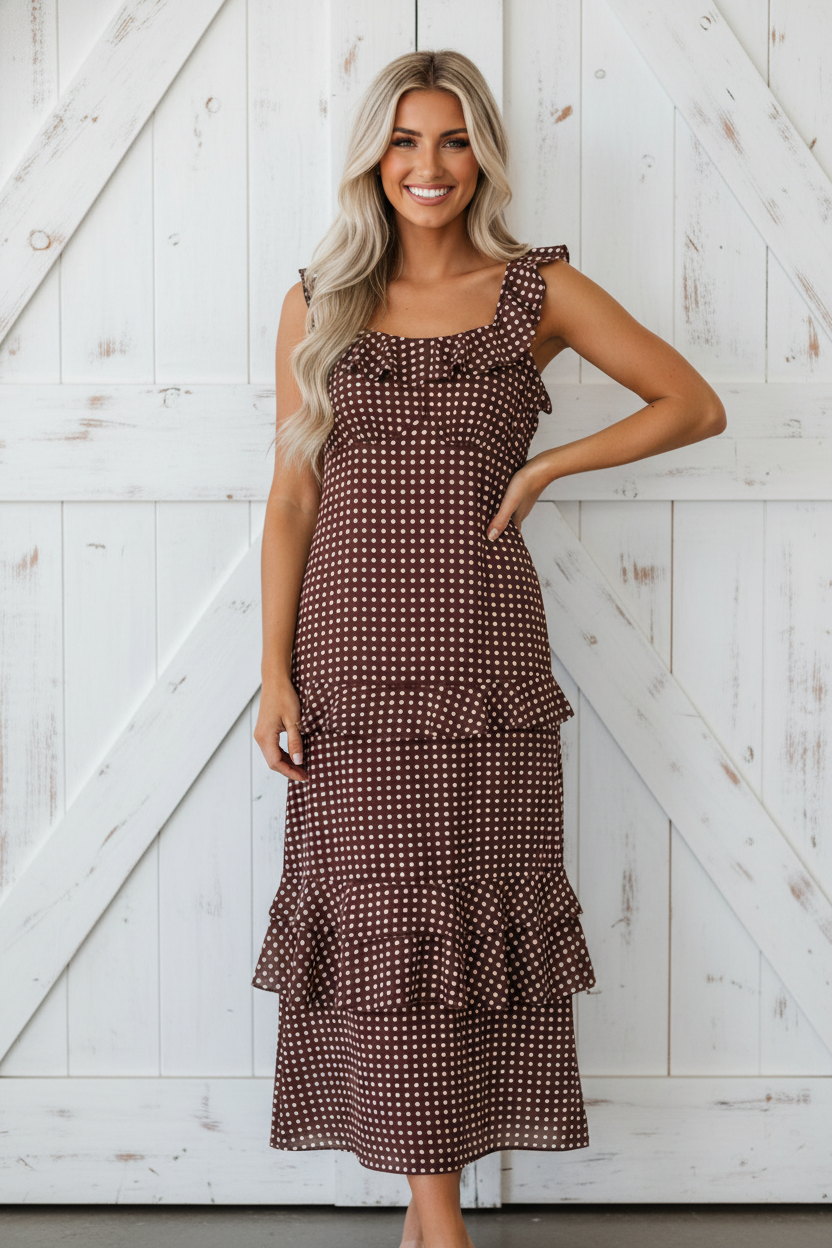 Polka Dot Midi Dress
